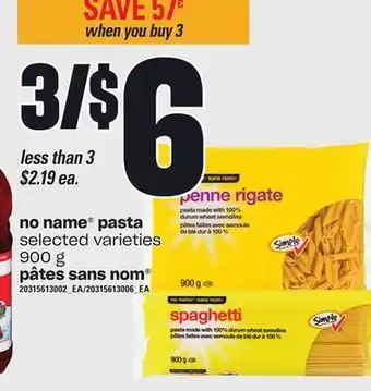 Independent City Market No name® pasta, 900 g offer