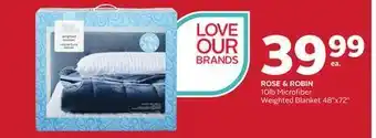 Rexall Rose & robin 10lb microfiber weighted blanket offer