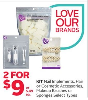 Rexall Kit nail implements, hair or cosmetic accessories, makeup brushes or sponges offer