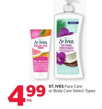 Rexall St. ives face care or body care offer