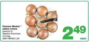 Wholesale Club Farmers market™ yellow onions, 3 lb bag offer