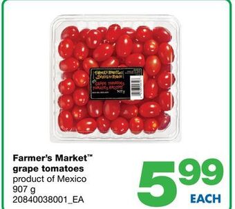 Wholesale Club Farmer's market™ grape tomatoes, 907 g offer