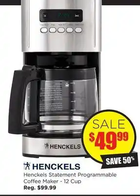Kitchen Stuff Plus Henckels statement programmable coffee maker-12 cup offer