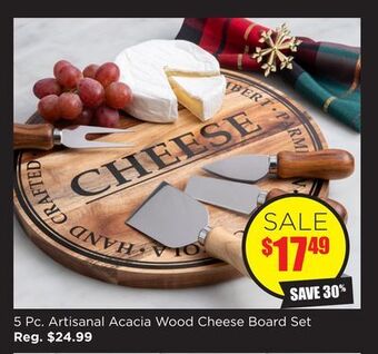 Kitchen Stuff Plus 5 pc. artisanal acacia wood cheese board set offer