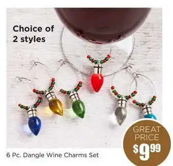 Kitchen Stuff Plus 6 pc. dangle wine charms set offer