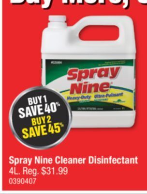 PartSource Spray nine cleaner disinfectant offer