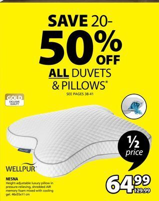 JYSK Wellpur nesna pillow offer