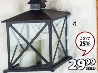 JYSK Verner lantern with led candles offer
