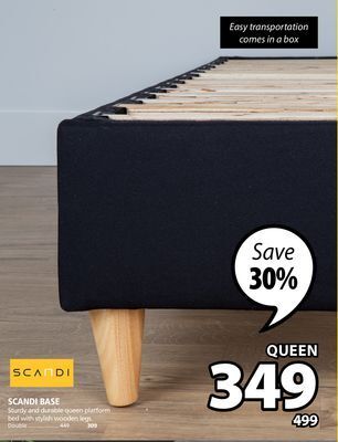 JYSK Scandi base platform bed offer