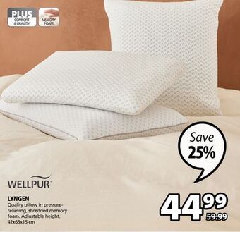 JYSK Wellpur lyngen pillow offer