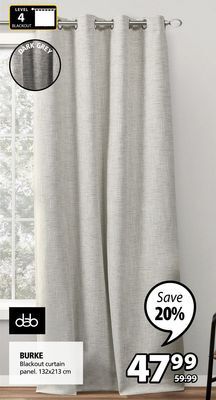 JYSK Burke blackout curtain panel offer