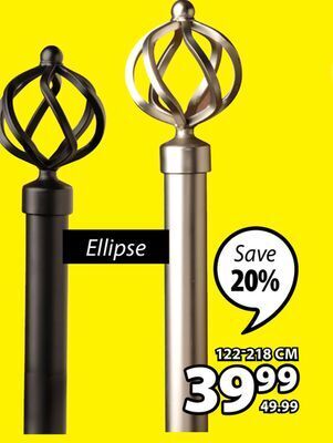 JYSK Ellipse single curtain rod kit offer