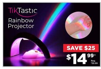 Showcase Tiktastic rainbow projector offer