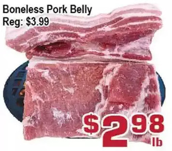Top Food Supermarket Boneless pork belly offer