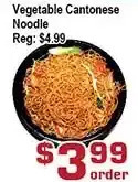 Top Food Supermarket Vegetable cantonese noodle offer