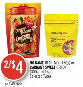 Shoppers Drug Mart No name trail mix or carnaby sweet candy offer