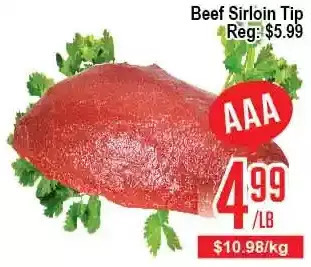 Skyland Foodmart Beef sirloin tip offer