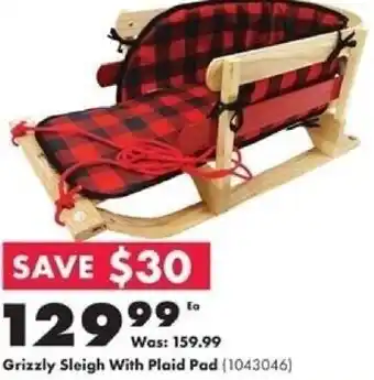 Kent Grizzly Sleigh With Plaid Pad offer