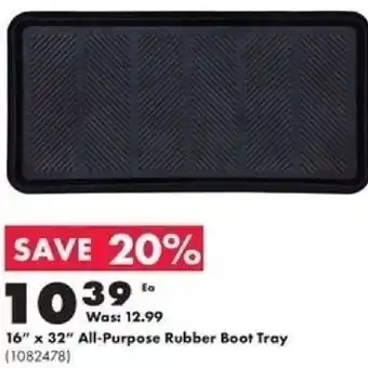 Kent 16" x 32" All-Purpose Rubber Boot Tray offer