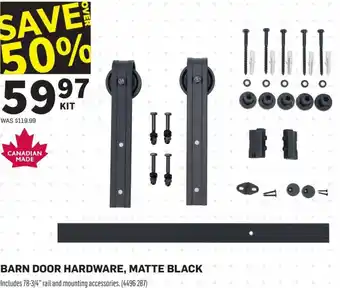 Co-op Barn Door Hardware, Matte Black offer