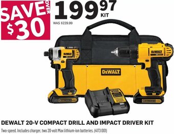 Co-op DeWalt 20-V Compact Drill and Impact Driver Kit offer