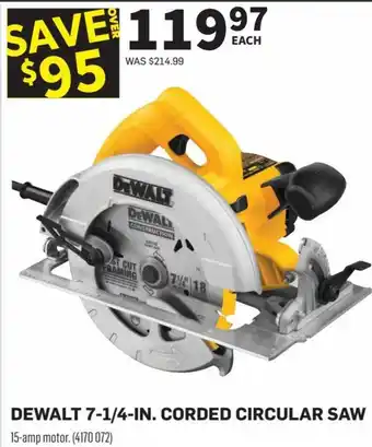 Co-op DeWalt 7-1/4-In. Corded Circular Saw offer