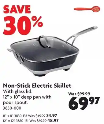Home Hardware Non-stick electric skillet: 8" x 8" | 12" x 12" | 12" x 10" offer