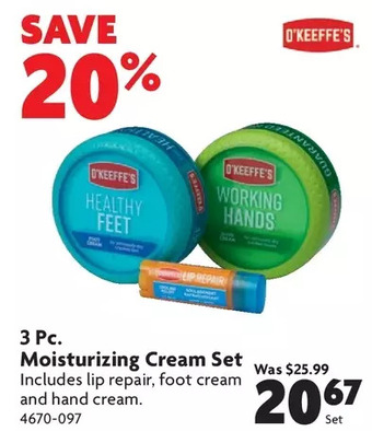 Home Hardware 3 pc. moisturizing cream set offer