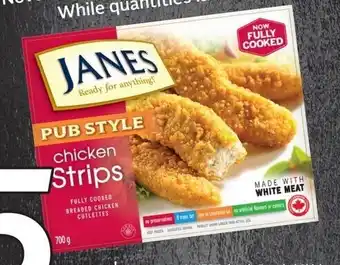 Safeway Janes Pubstyle Breaded Chicken Strips, Nuggets, Burgers, Fries, Popcorn Chicken 700g offer
