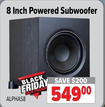 2001 Audio Video 8 inch powered subwoofer offer