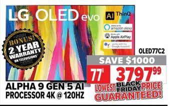 2001 Audio Video Alpha 9 gen 5 ai processor 4k @ 120hz offer