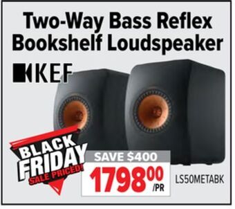2001 Audio Video Kef two-way bass reflex bookshelf loudspeaker offer