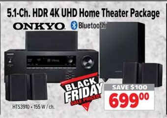 2001 Audio Video 5.1-ch. hdr 4k uhd home theater package offer