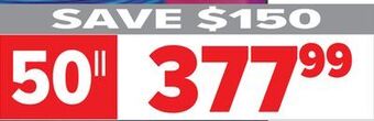 2001 Audio Video Hisense 50" 4k ultra hd vidaa tv offer