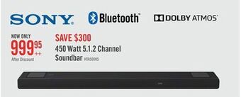 The Brick Sony 5.1.2-channel dolby atmos soundbar - ht-a5000 offer