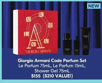 Shoppers Drug Mart Giorgio armani code parfum set offer