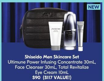 Shoppers Drug Mart Shiseido men skincare set offer