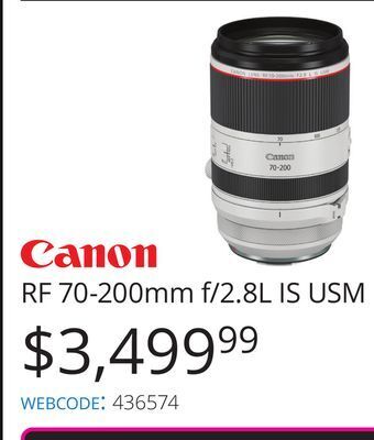 Vistek Canon rf 70-200mm f/2.8l is usm offer