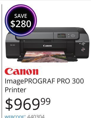 Vistek Canon imageprograf pro 300 printer offer