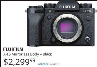 Vistek Fujifilm x-t5 mirrorless body – black offer