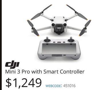 Vistek Dji mini 3 pro with smart controller offer