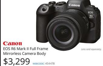 Vistek Canon eos r6 mark ii full frame mirrorless camera body offer