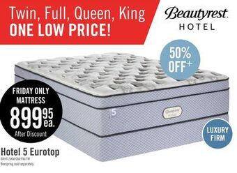 The Brick Beautyrest hotel 5 eurotop king mattress offer