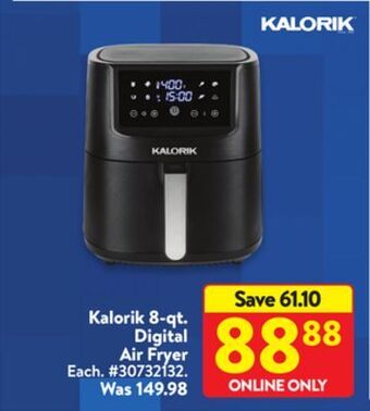 Walmart Kalorik 8-qt digital air fryer offer