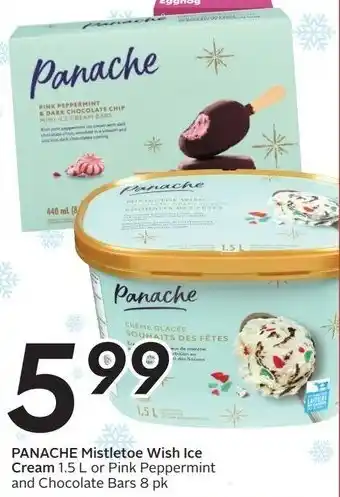 Safeway Panache Mistletoe Wish Ice Cream 1.5 or Pink Peppermint and Chocolate Bars 8pk offer