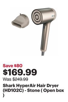 Best Buy Shark hyperair hair dryer (hd102c) - stone ( open box ) offer