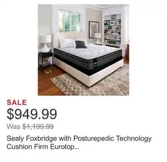 Costco Sealy foxbridge with posturepedic technology cushion firm eurotop king mattress or set offer