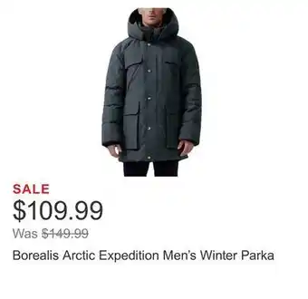 Costco Borealis arctic expedition men's winter parka offer