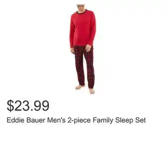 Costco Eddie bauer men's 2-piece family sleep set offer