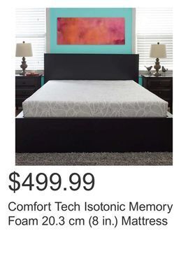 Costco Comfort tech isotonic memory foam 20.3 cm (8 in.) mattress offer